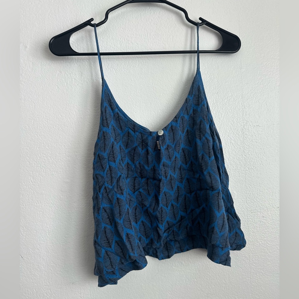 Lucy Love Blue and Black Patterned Camisole